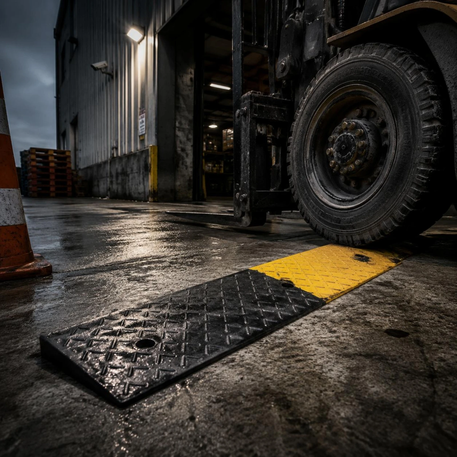

Rubber Curb Ramp Anti-Slip Curb Slope Pad Doorstep Car Ramp Wear Resistant Textured Surface for Entrance, Garage