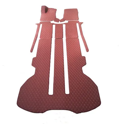 

High quality! Custom full set car floor mats + trunk mat for Toyota Alphard 7 8 seats 2024 waterproof carpets for Alphard 2025