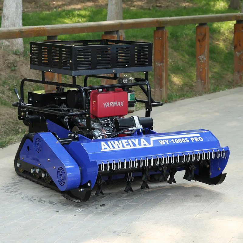 Customized Cordless Remote-Controlled Robot Grass Mower garden tractor flail, Rechargeable Mower for villa backyard lawn work