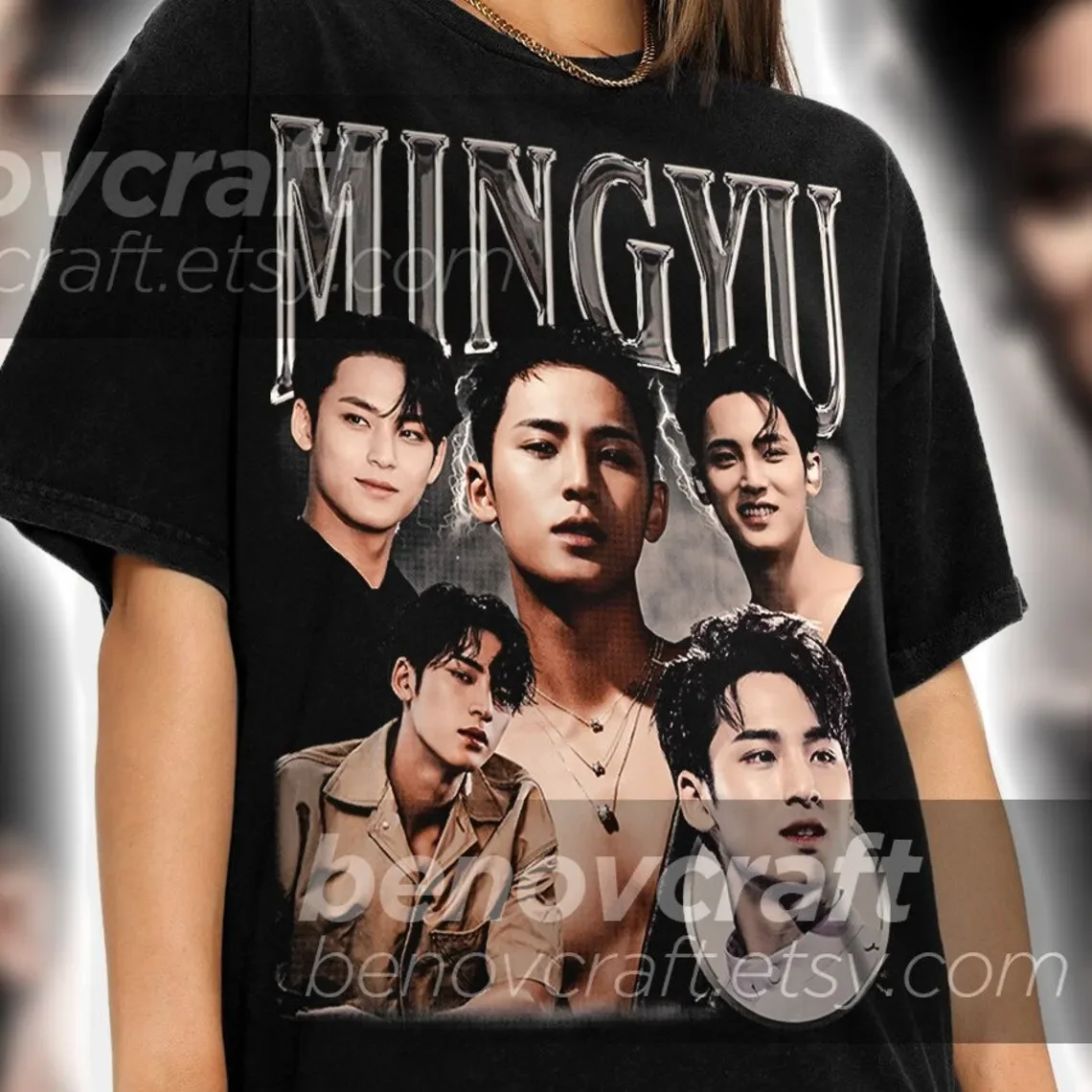 

Mingyu Retro 90s Booottleg T-shirt Mingyu Shirt KPOP T-shirt and Gift For Her or Him - SKZ Shirt