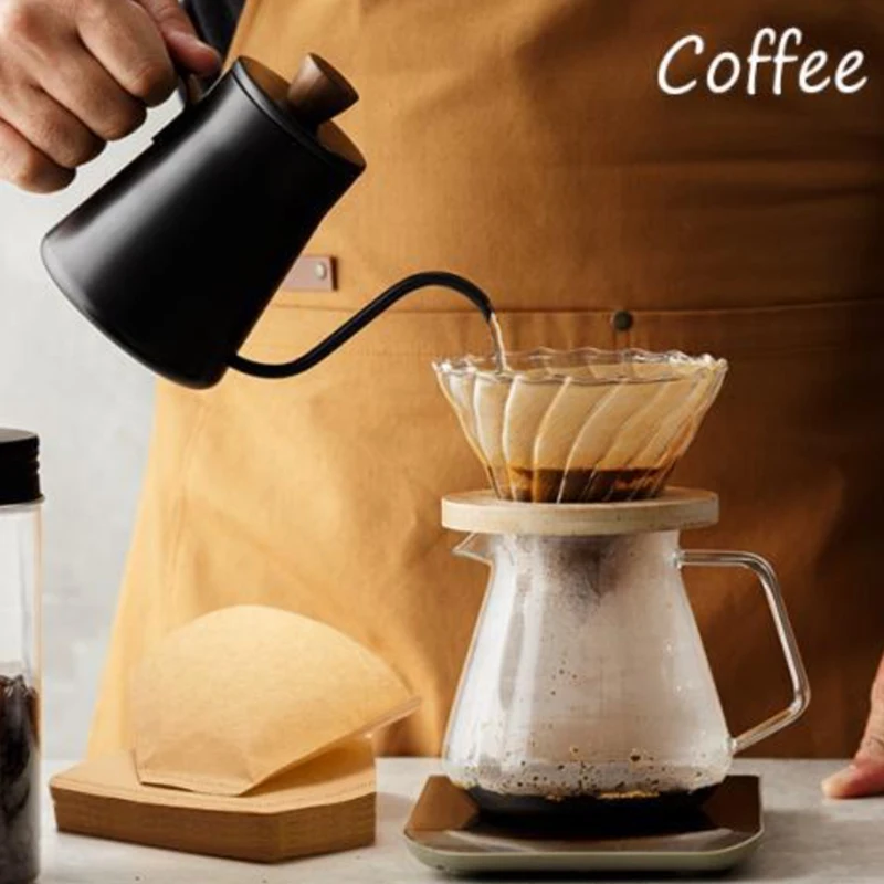50/100Pcs Coffee Filter Paper V-Shaped Sector Wood Pulp Drip Paper Various Size Tea Infuser Accessories Tool_NEW