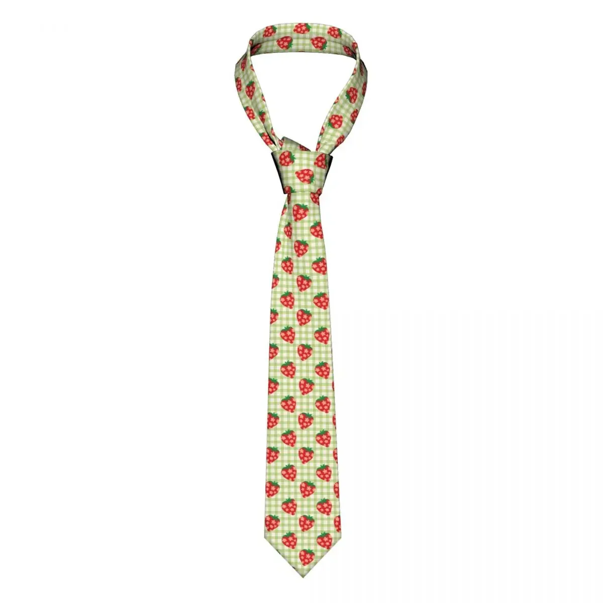 Spring Strawberry Daisy Flower Necktie Unisex Silk Polyester 8 cm Classic Neck Ties for Mens Accessories Gravatas Gift