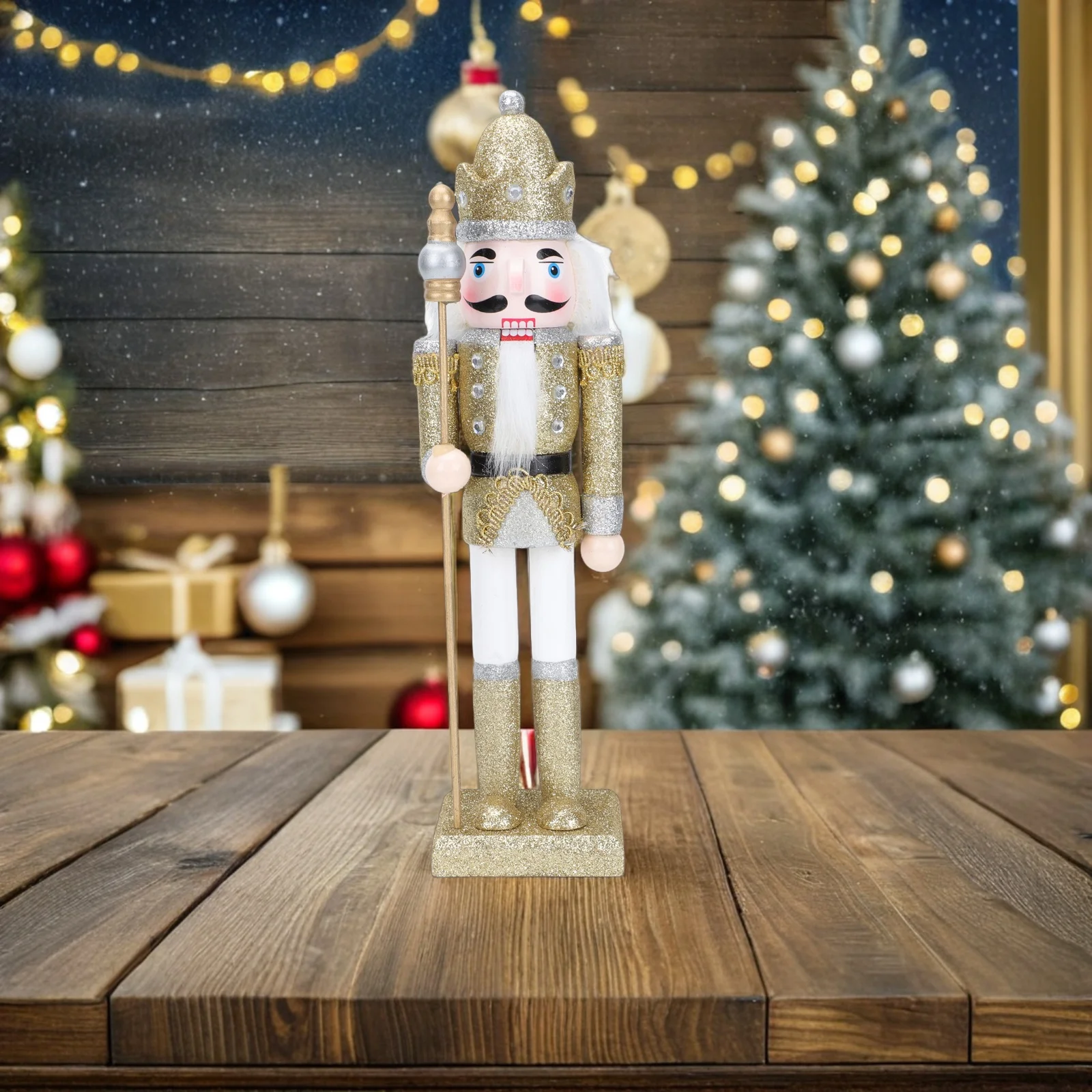 

1Pc Nutcracker Soldier Toy Cartoon Nutcracker Decor Holiday Desktop Decoration Christmas Puppet Gift for Kids Ornaments