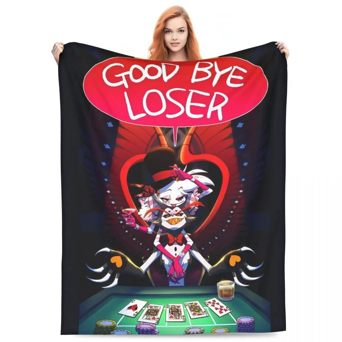 VOX H-Hazbin فندق Alastor لعبة بطانية ناعمة دافئة السفر مكتب أفخم الفراش يلقي رقيق الأريكة السرير الفانيلا المفرش