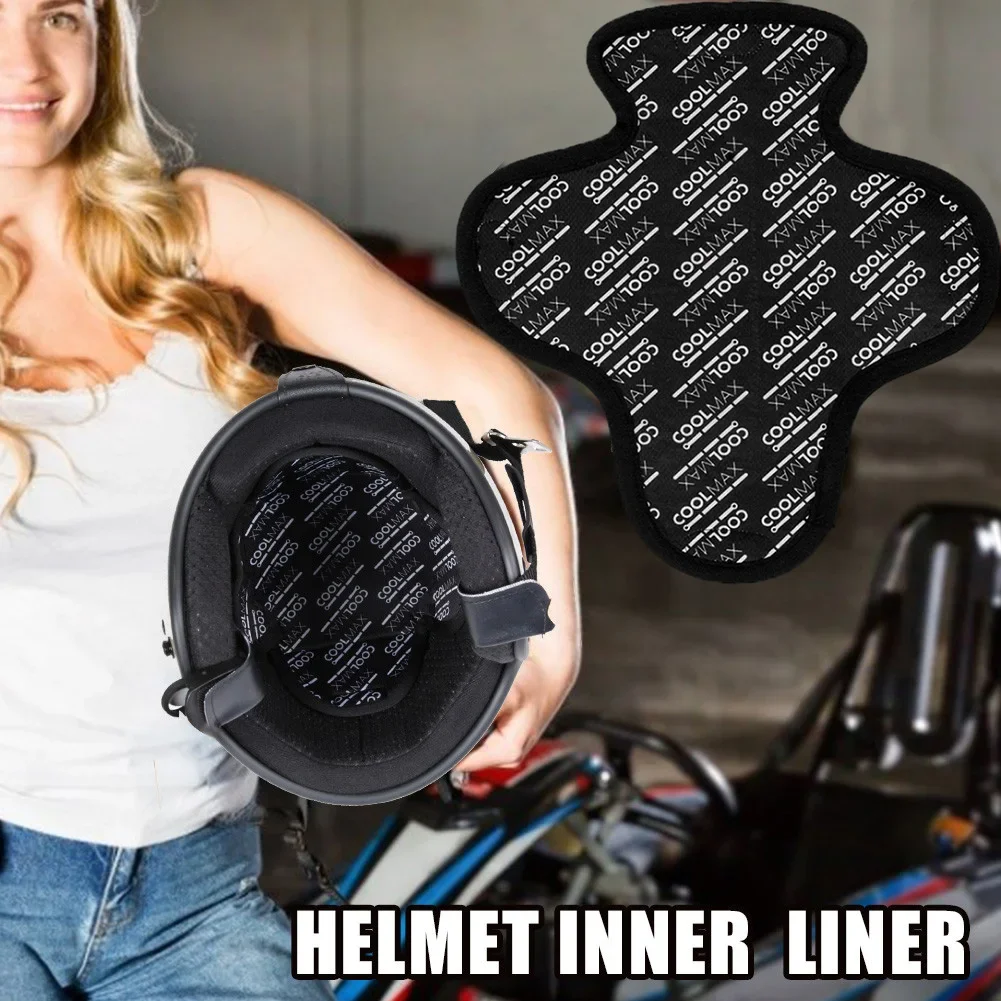 Forro para casco de motocicleta, almohadilla transpirable de secado rápido que absorbe el sudor, almohadilla de esponja para montar en motocicleta, funda para forro de casco