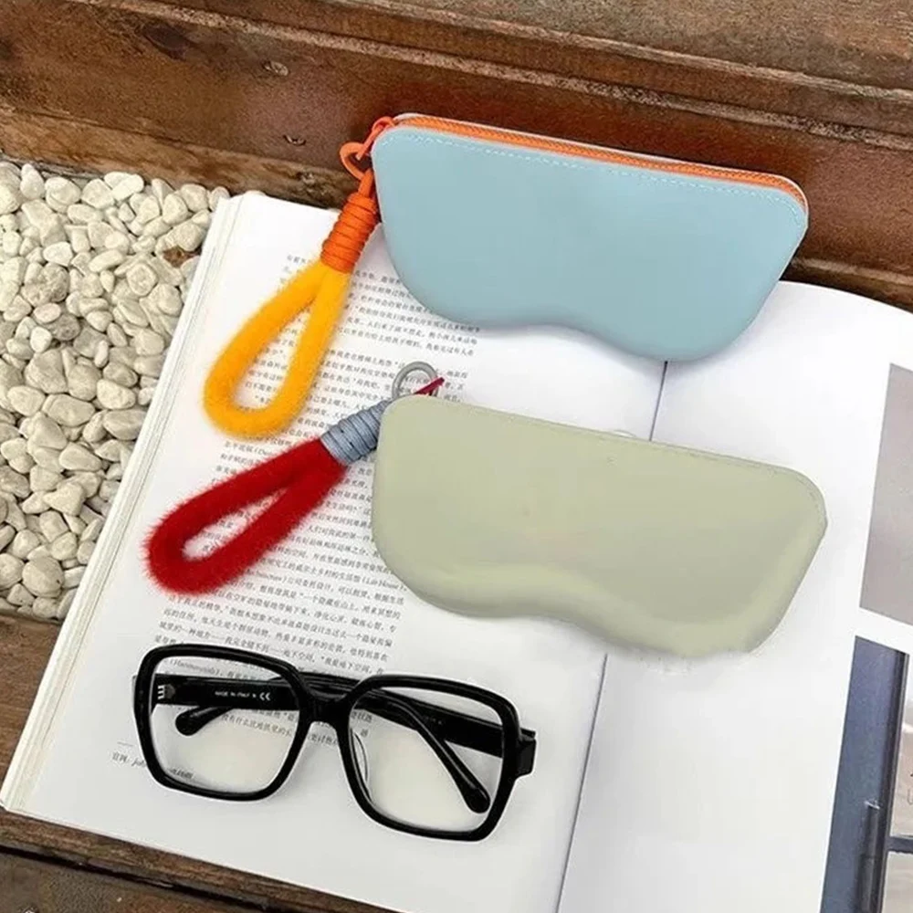 

Silicone Zipper Glasses Bag Waterproof Sunglasses Reading Glasses Storage Organizer Eco-friendly Cosmetic Case Dustproof Cover