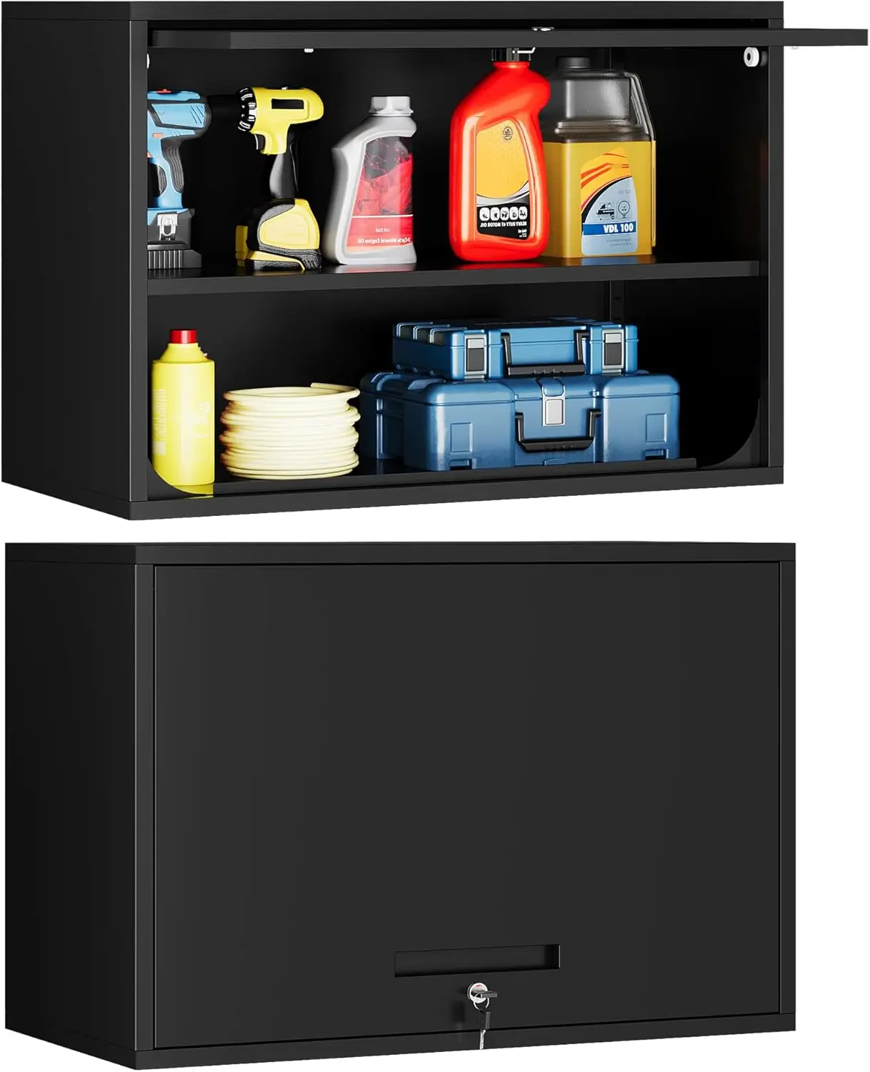 

Metal Garage Wall Cabinet Heavy Duty Wall Cabinets with Locking Doors and Adjustable Shelves Tool Cabinet Storage Cabinets Wall