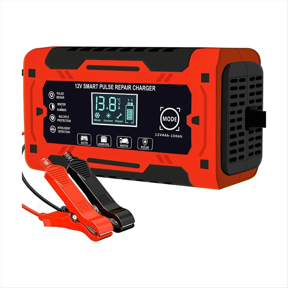 618 Mega Sale 12V&24V 6A Fully Automatic Battery Charger with Temperature Compensation for Car Truck Motorcycle Battery US Plug