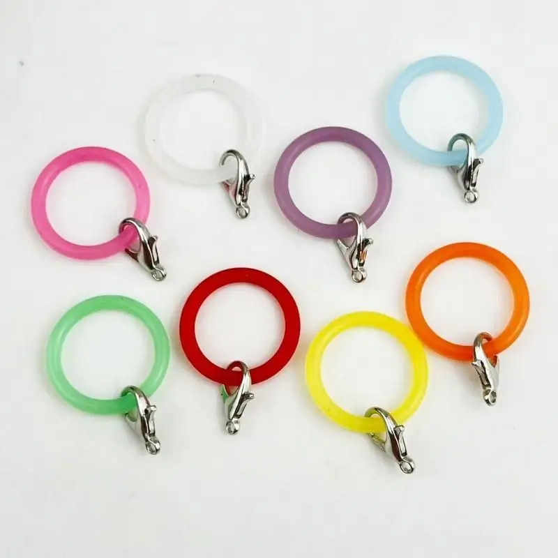 10 Stück O-förmige Silikon-Schlüsselringe, flexible Gummi-O-Ringe, Schlüsselanhänger-Verbinder, DIY-Schmuck, Taschenanhänger, kleine Accessoires – Detail 19