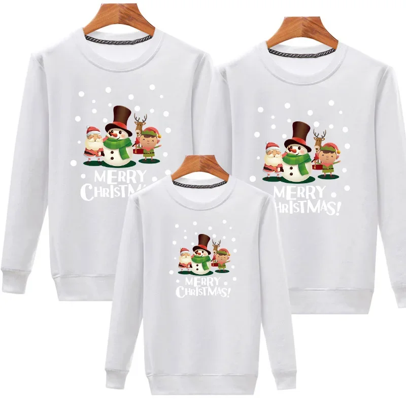 Mom Dad Baby Matching Sweatshirt Family Look Winter Family Christmas Jersey Xmas Jumper Shirt Couple Kids Baby Santa Sweaters