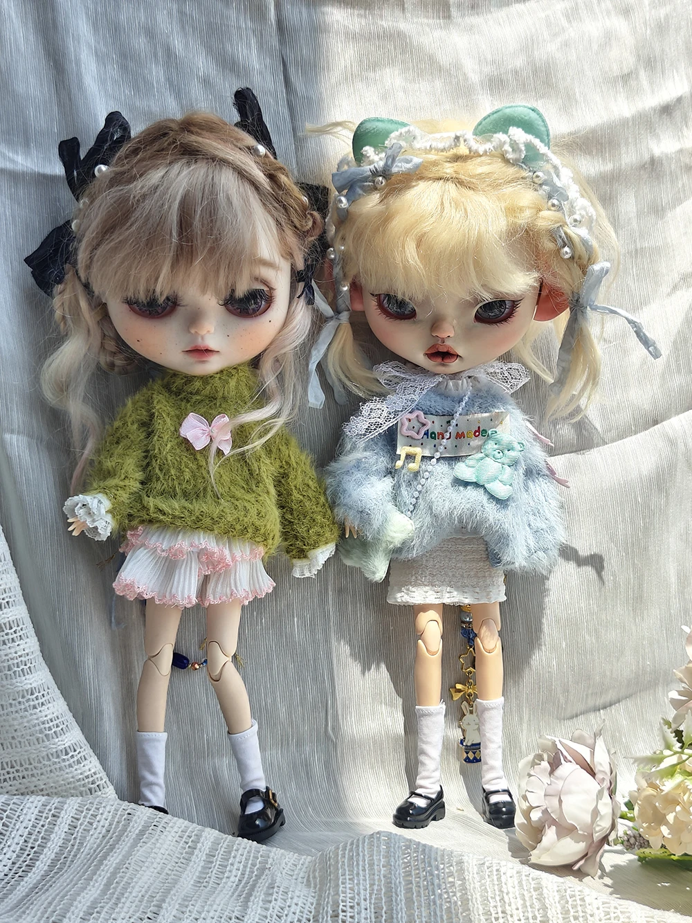 

Одежда для кукол Blythe: милый и яркий пушистый комплект свитеров для кукол Ymy Licca Azones Ob24 Ob22, аксессуары для кукол Blythe.