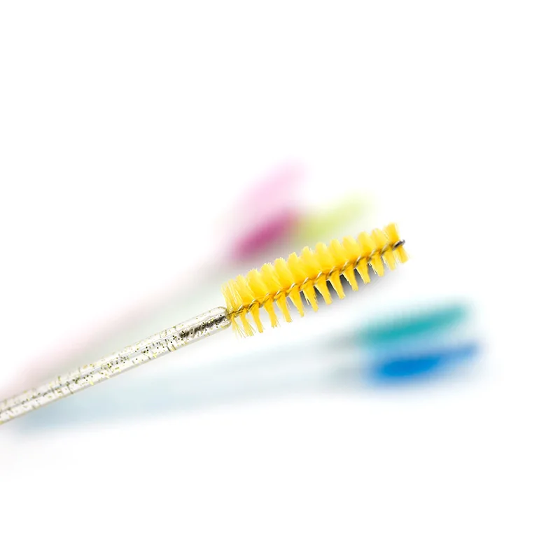50PCS Einweg Kristall Stab Wimpern Pinsel Solide Kompakte und Tragbare Wimpern und Augenbraue Curl Make-Up Pinsel Schönheit Werkzeug