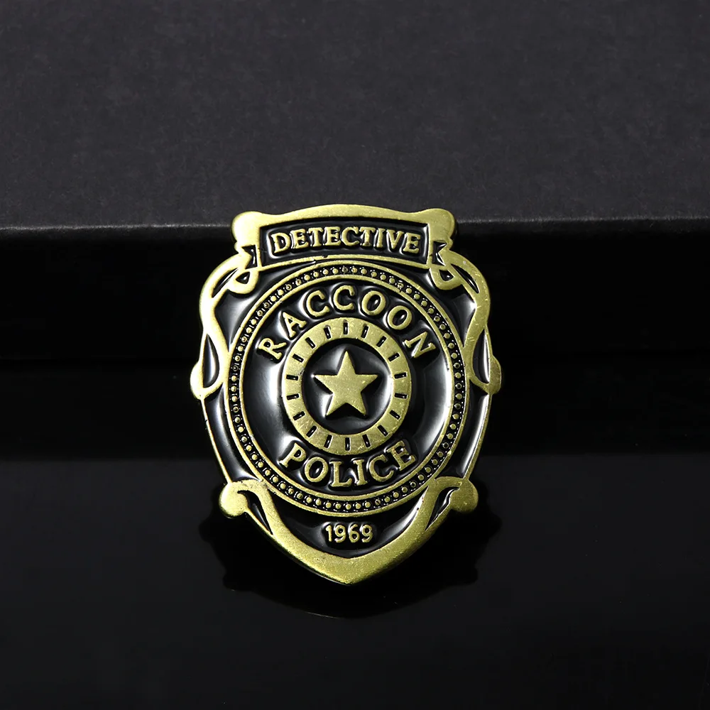 Game peripheral bio crisis police brooch POLICE logo badge Raccoon City Police Department accessory