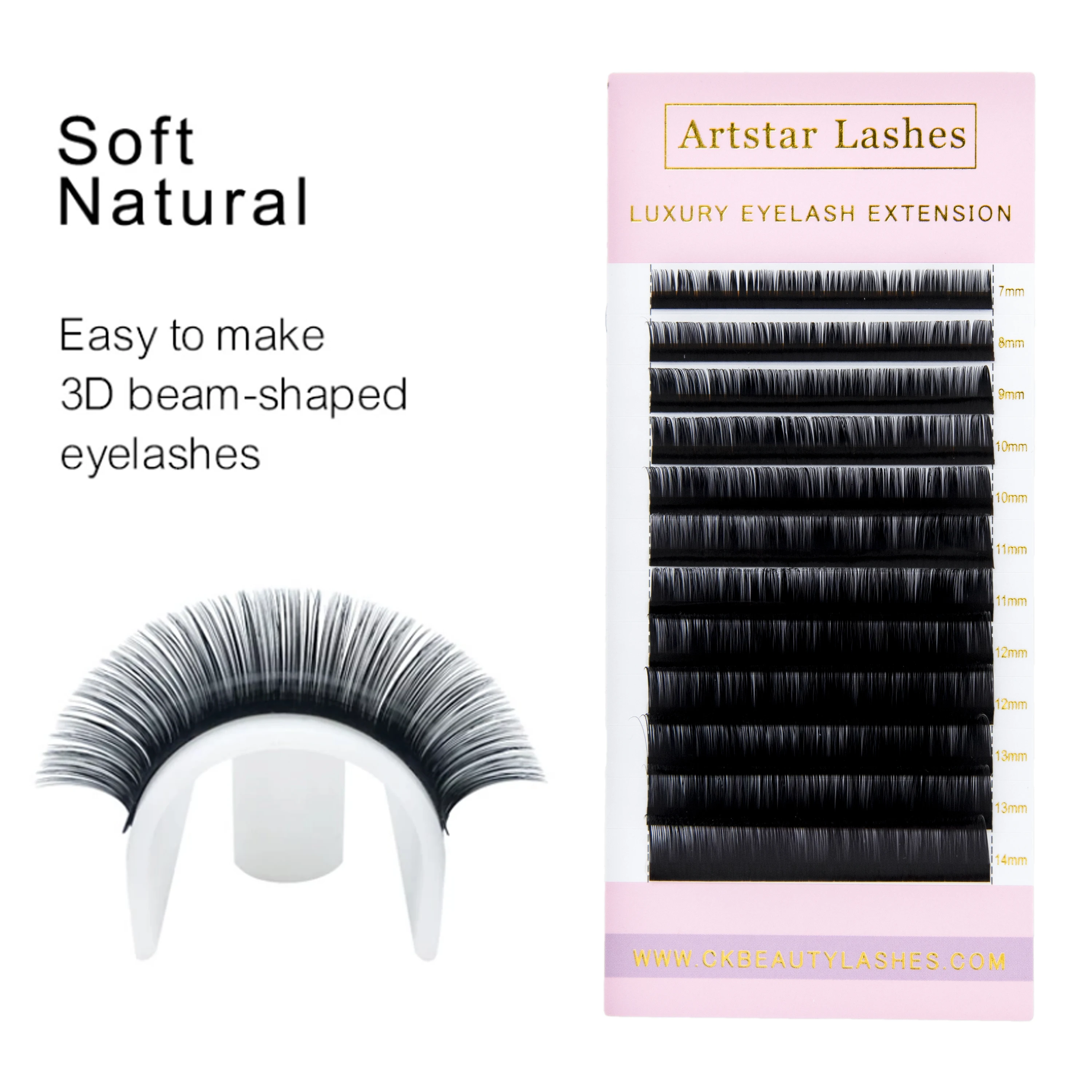 ARTSTRA 10case/lot Individual Eyelash Extension C CC D DD Natural Long False Eyelash 8-20mm Korea Mink Russian Volume Eyelashes