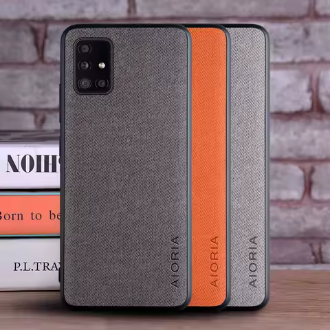 Case for Samsung Galaxy A51 A71 A41 A31 A21 A21S A11 5G 4G coque Luxury textile Leather skin cover for samsung A51 case funda