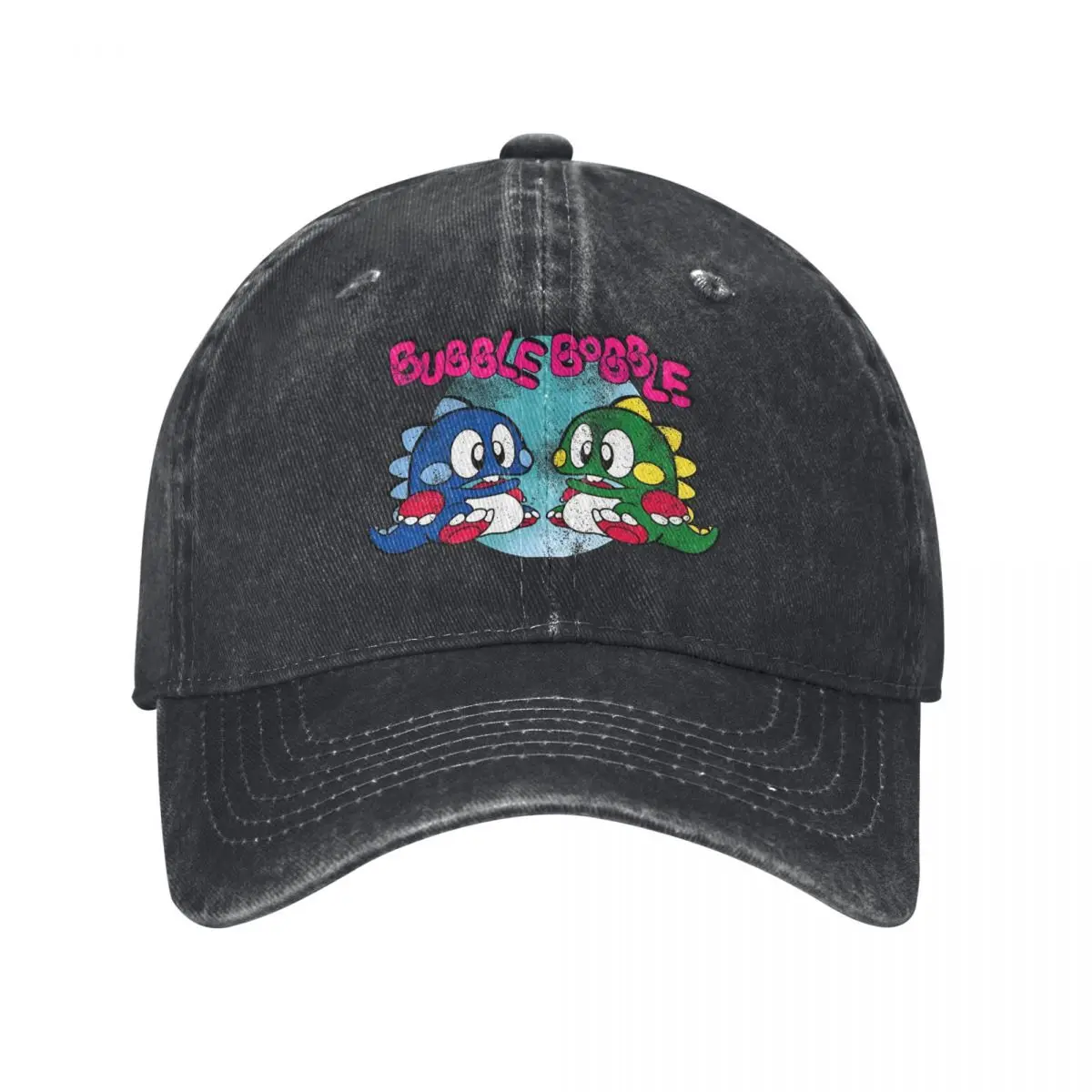 Vintage Bubble Bobble Baseball Cap For Women Men Casual Trucker Hat High Quality Designer Running Hippie Snapback Cap