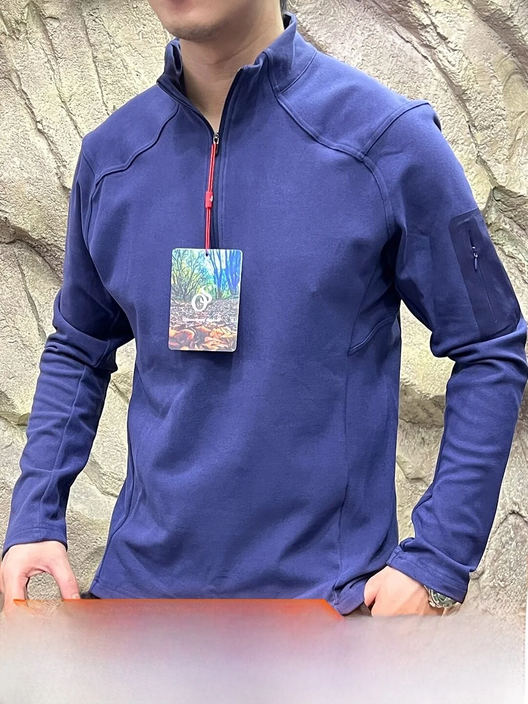 Men's Sporty Fleece Long Sleeve T-Shirt Thermal Integrated Half Zip Pullover Base Shirt Dynamic 4D Tailoring Breathable Quick...