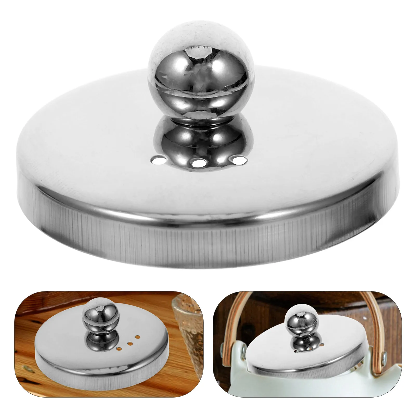 

1pcs Stainless Steel Teapot Lid 4.6 Cm Replacement For Tea Kettle Whistling Cover Knob Brew Strainer Top Cookware Lid Tea