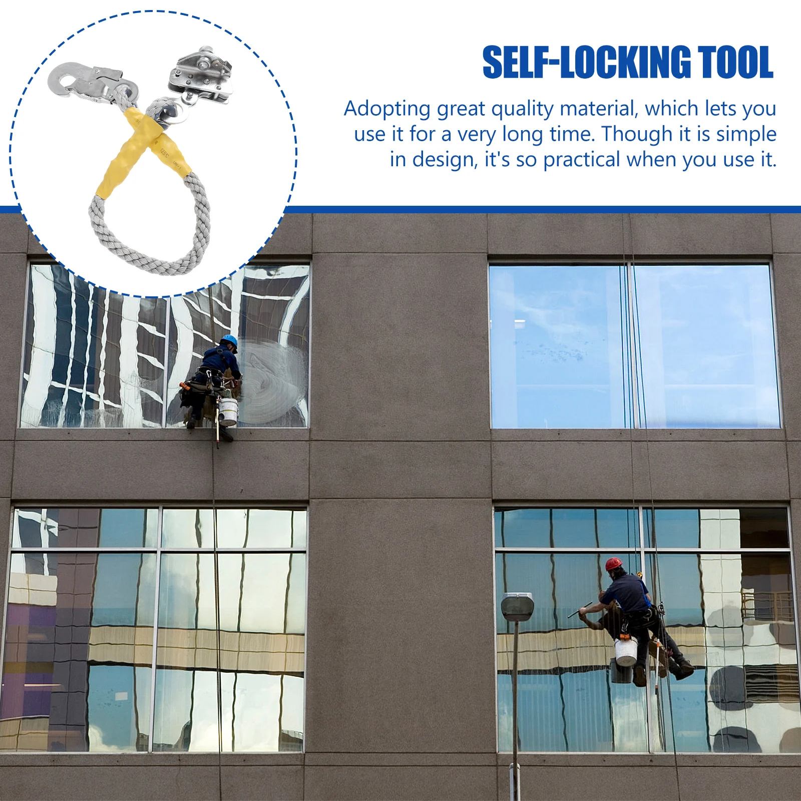 

High-Quality Steel Self-Locking Device Climbing Safety Lock Durable Corrosion-Resistant Smooth Surface Easy Install Metal Safety