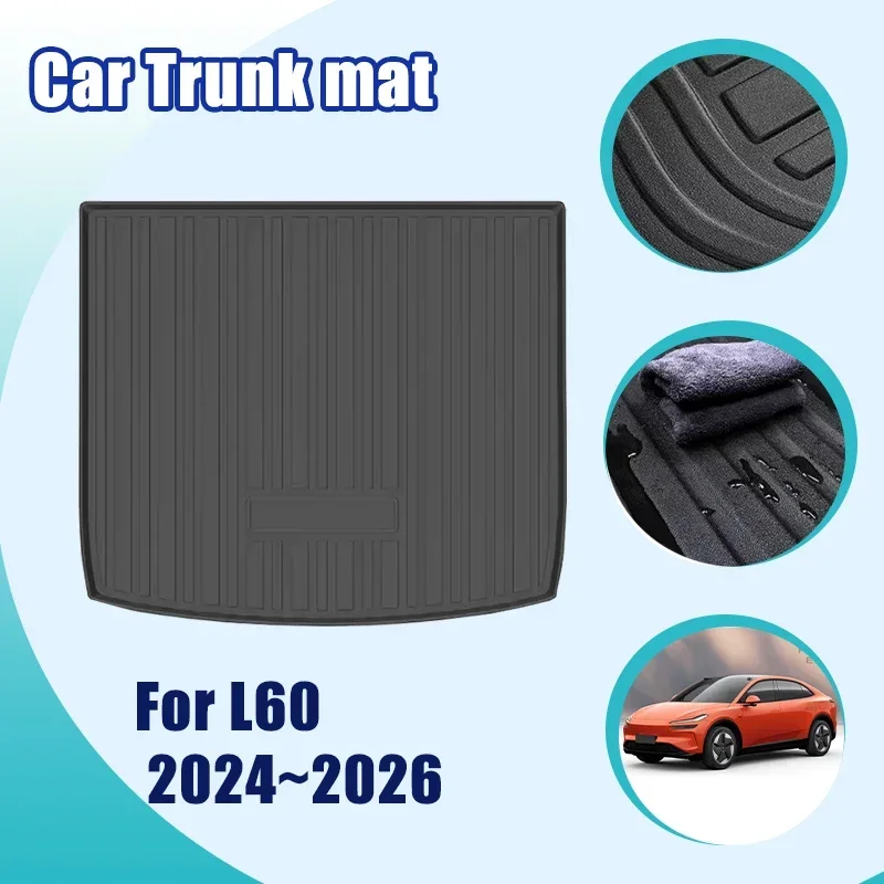 

For Onvo L60 2024 2025 2026 TPE Material Non-slip Water Proof Easy Cleaning Car Trunk Mat Back Cargo Tray Trunks Car Accessories