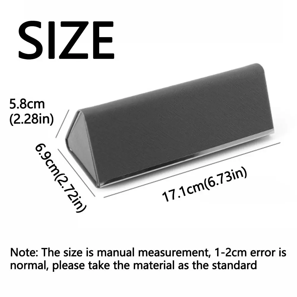 حافظة واقية للنظارات بإبزيم مغناطيسي، سعة كبيرة من جلد البولي يوريثان، واقي نظارات صلب متين يتدفقون بالداخل