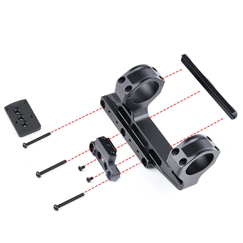 Pistola giocattolo tattica Airsoft Red Dot Sight Scope Mount 30mm LPVO Montaggio rapido con base su guida Picatiny da 20mm Accessorio per fucile AR15