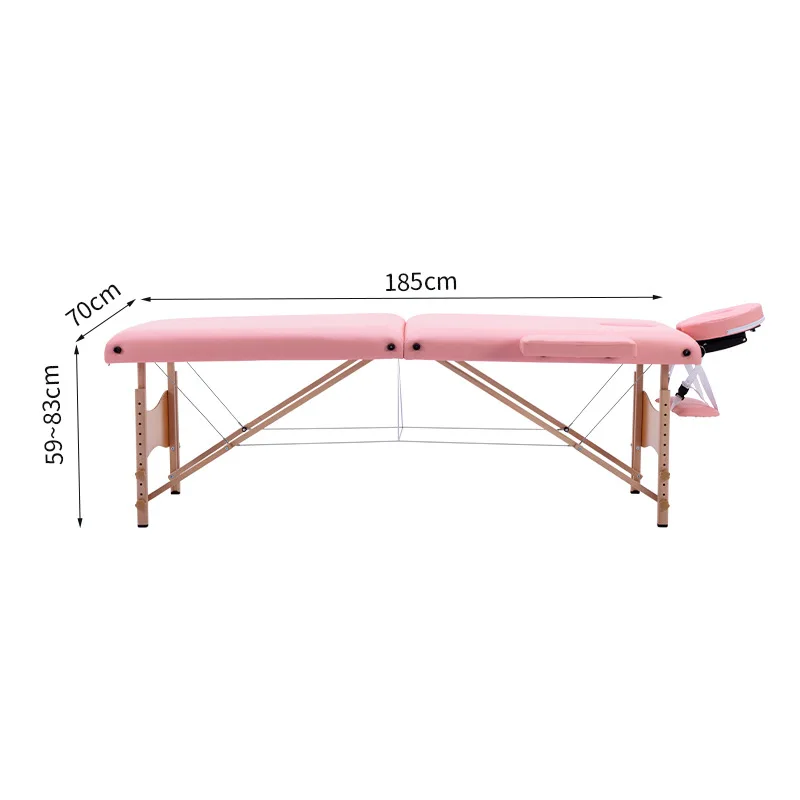 Adjustable 3 Section Aluminum Folding Massage Table & Beds Foldable Beauty Salon Facial Bed