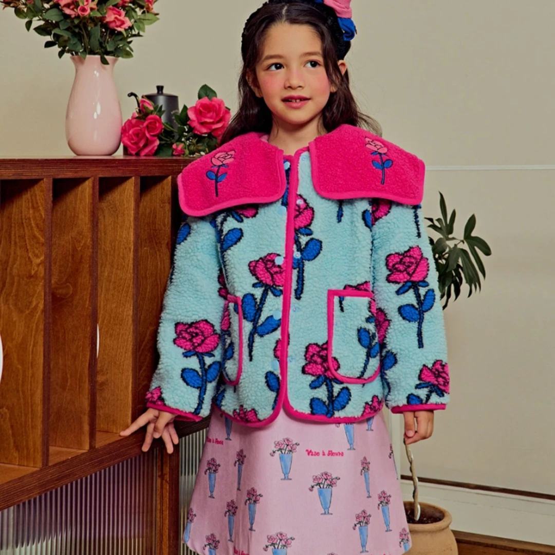 

Корейские зимние пуховики с принтом роз для девочек-подростков BE, новинка 2023 года, осенняя одежда, верхняя одежда, пальто, платье принцессы, толстовки, кофты