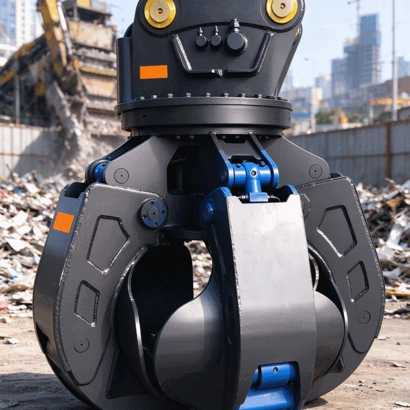 Customized Orange Peel Grapple Hydraulic Rotating Claw for Scrap Metal Recycling Waste Handling Demolition Sorting Work
