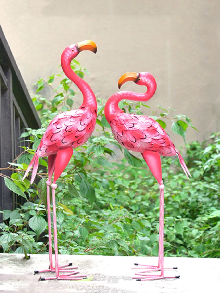 

Flamingo decorations outdoor iron art landing courtyard balcony garden landscape living room landscaping garden decoration