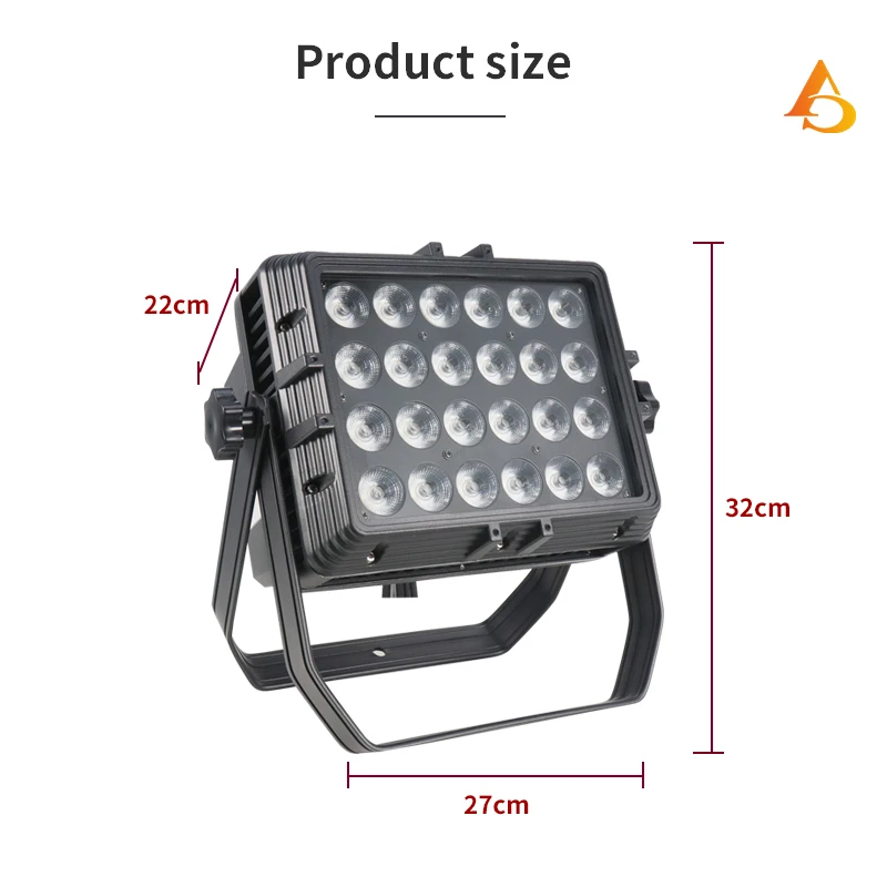 Imagem -06 - Impermeável 24x18w Rgbwa uv 6in1 Rgbw 4in1 Led Luz de Palco à Prova de Chuva Externa Luz Par Quadrada Ip65