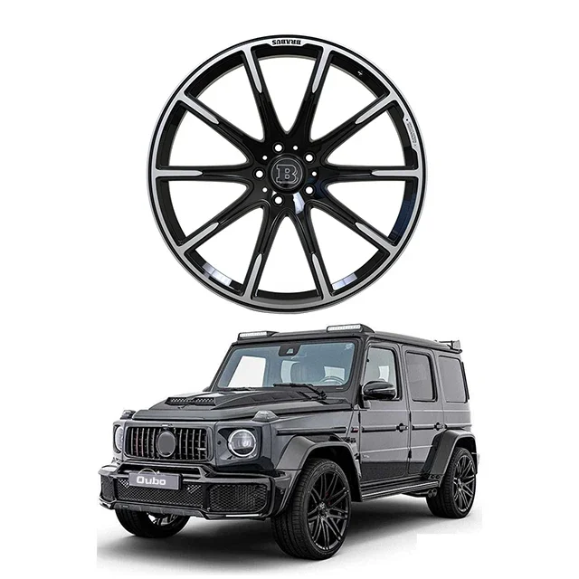 Applicable for  Benz G-class W464 24 inch rim Brabuss Bright black  surface forged car wheel hub High quality customized car rim