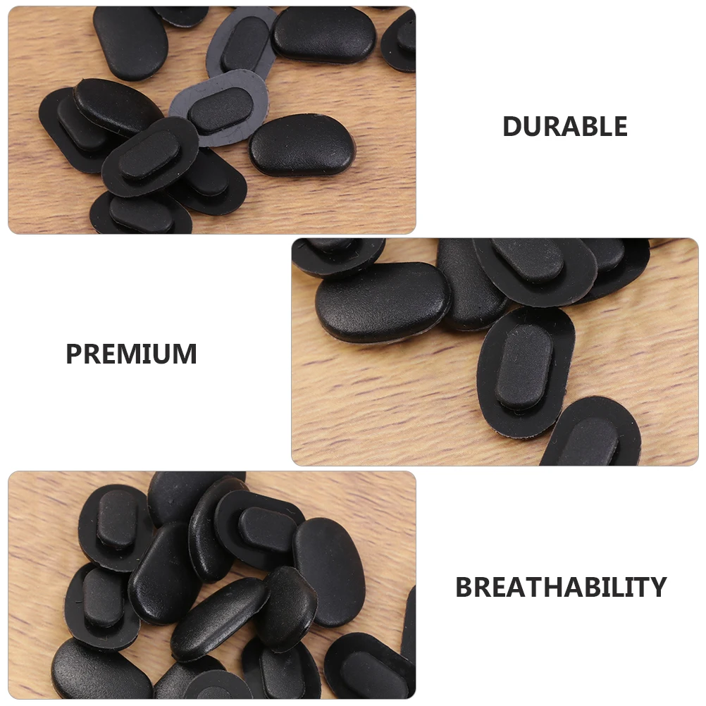 

40pcs Nose Pads for Glasses Soft Black Lightweight Comfortable Anti Skid Eyeglasses Replacement Bridge Pad Protector