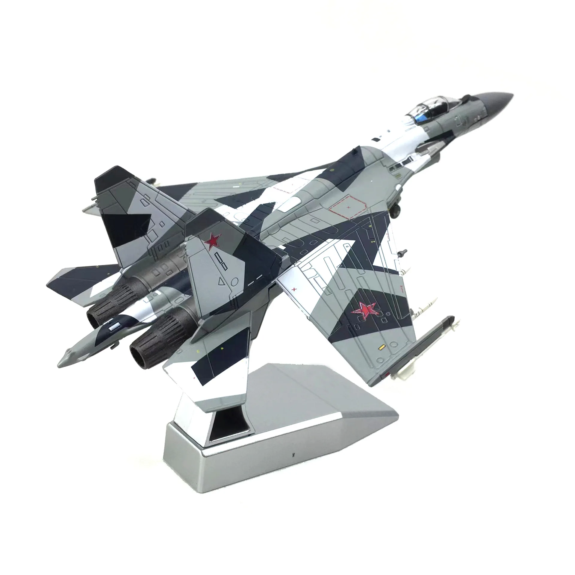 1:100 Scale Russian Su-35 Fighter Model & Display Stand Collection Gift SU35 Alloy Model Plane Mini Decorative Home