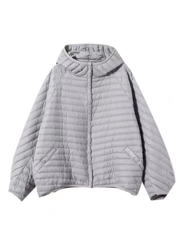 Respzed-Manteau à Capuche Rembourré en Coton pour Femme, Plissé, à Manches sulf, Décontracté, à la Mode