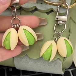 1:1 Pistachio Keychain Creative Food Series Personality Backpack Pendant Cute Lady Pendant Trinket Simulation Food