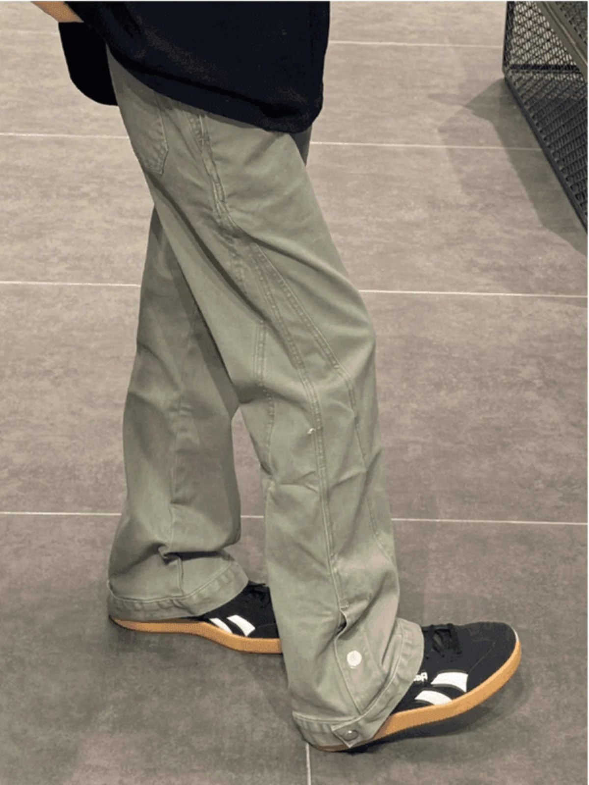 

Мужские рабочие брюки в американском ретро-стиле с прямыми штанинами, осенние, CleanFit, с оригинальным дизайном, расклешенные брюки-клеш