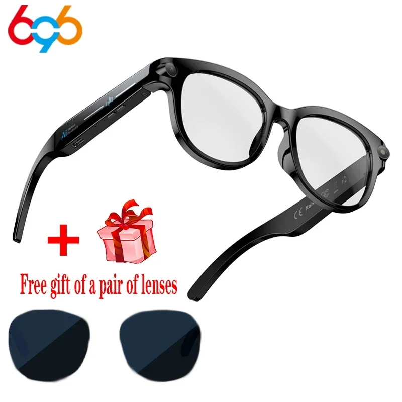 

Bluetooth Call Sunglasses Men AI Smart Glasses Real-time Translation Dual Camera Shoot Audio Video Music Player Multifunctional