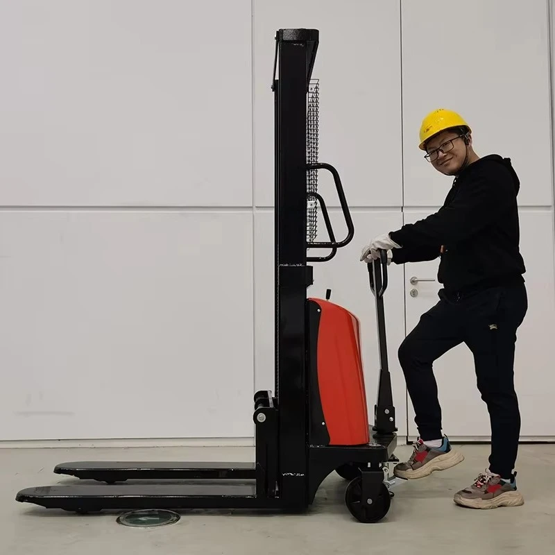 High Quality New Retractable Electric Stacker Load 1 Ton 3 Ton Lift Custom Stacker