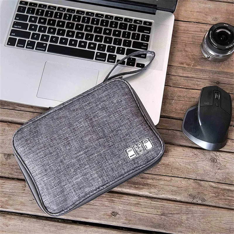 Portable Cable Digital Storage Bags Organizer USB Gadgets Wires Charger Power Battery Zipper Cosmetic Bag Case Accessories Item