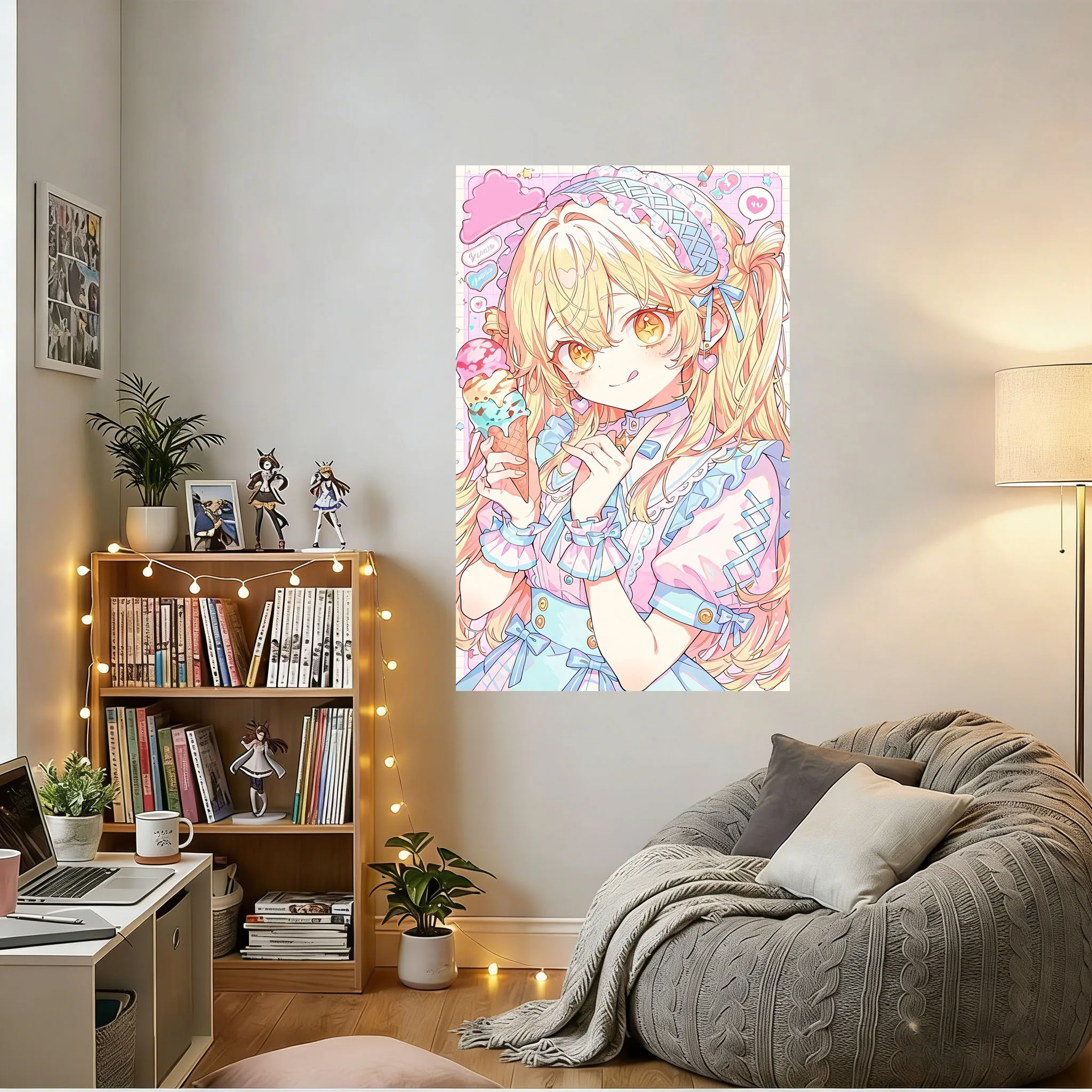 Cute Girl Background Cloth Tapestry Bright Colors Design Suitable For Home Bedroom Dorm Wall Decoration Perfect Gift For Friends