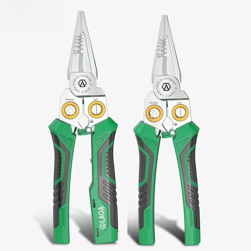 With measuring wire stripper The new 8-in-1 multi-function wire-cutting and wire-drawing electrician's special tool