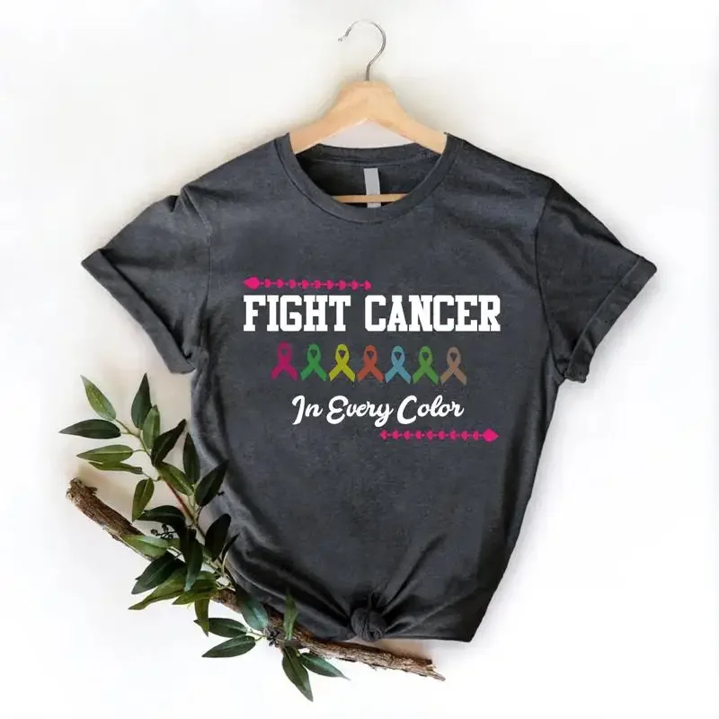 Fight Cancer T Shirt All Cancers Awareness Ribbons In Every Color s World Day