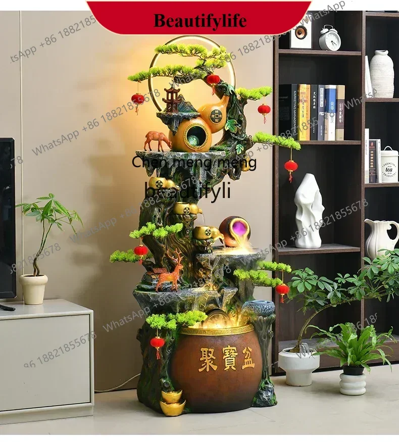 

D178 Gourd flowing water ornament circulating water to attract wealth living room decoration landscaping rockery porch housewa