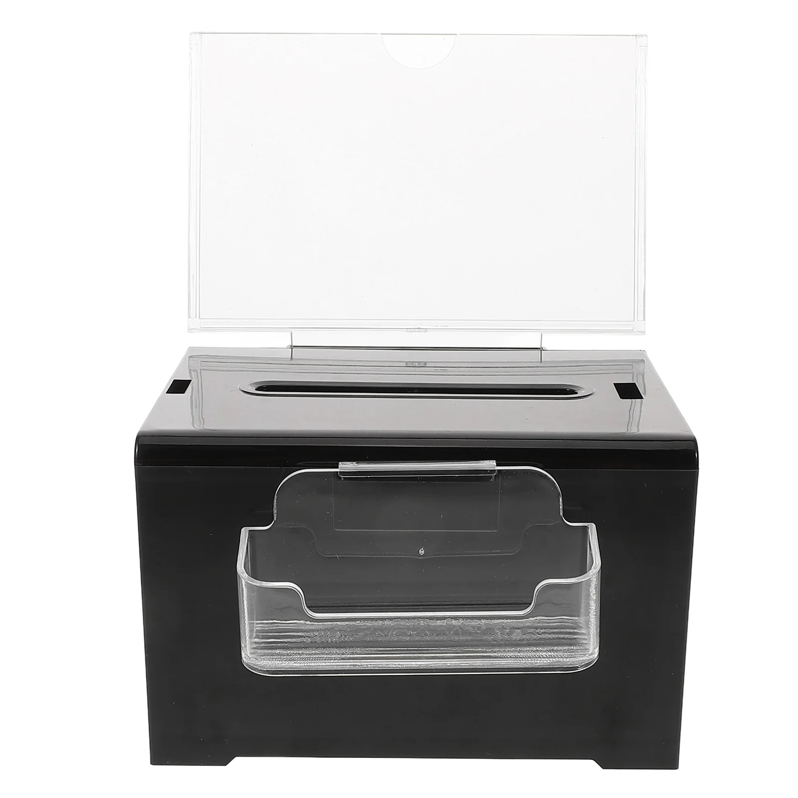 صندوق التصويت من الأكريليك، حقيبة تخزين التذاكر الشفافة القابلة للقفل لعلامة تبرع تبرع الأموال