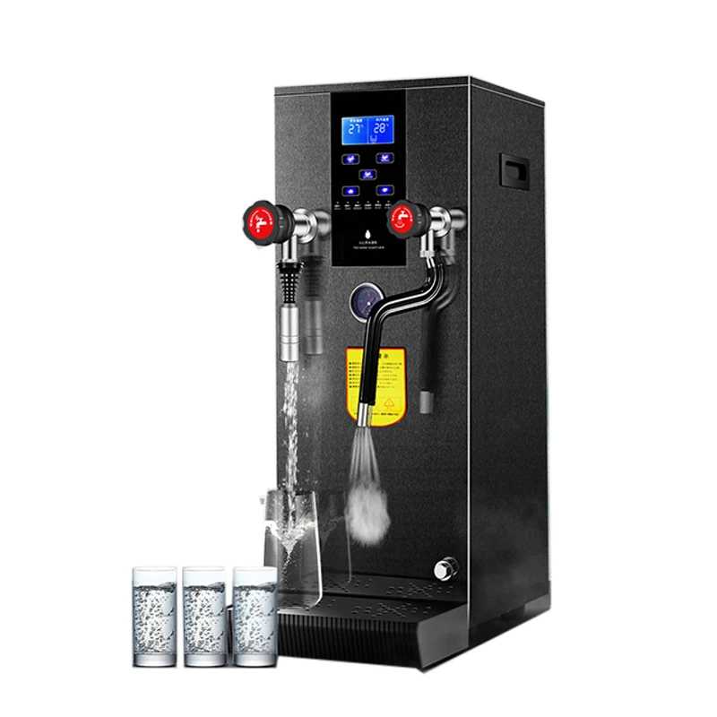 220V Commercial Automatic Milk Frother Hot Water Dispenser Water Boiling Machine Milk Foaming Machine Milk Steamer