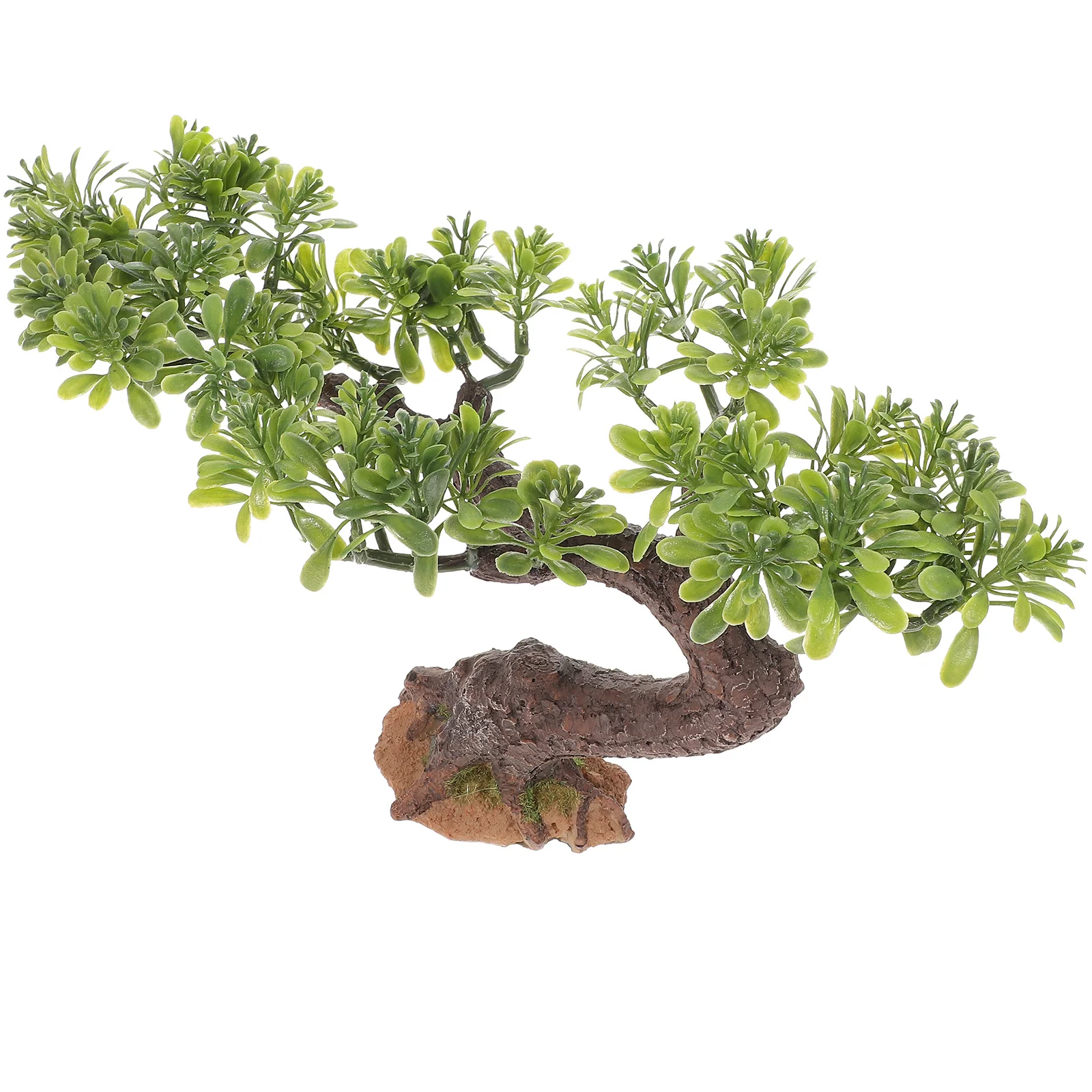 

Mini Artificial Cliff Cypress Tree Creative Design No Maintenance Fake Small Tree Decoration for Restaurant Micro Landscape