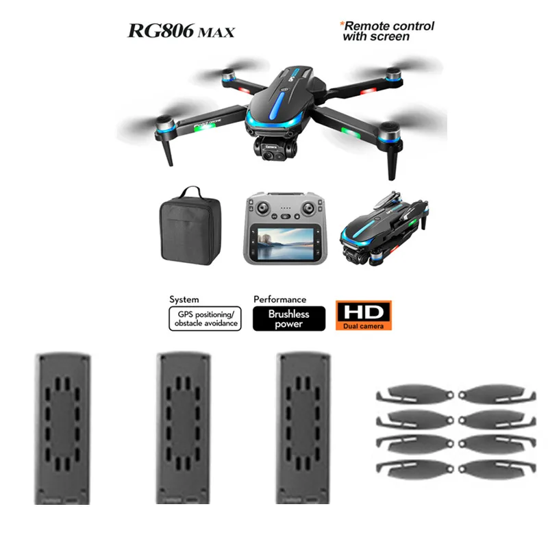 RG806 MAX Drone Battery RG806 Propeller Blade 3.7V 1500mAH Lipo Battery / USB Charger for RG806MAX Accessory RG806 Battery Toys