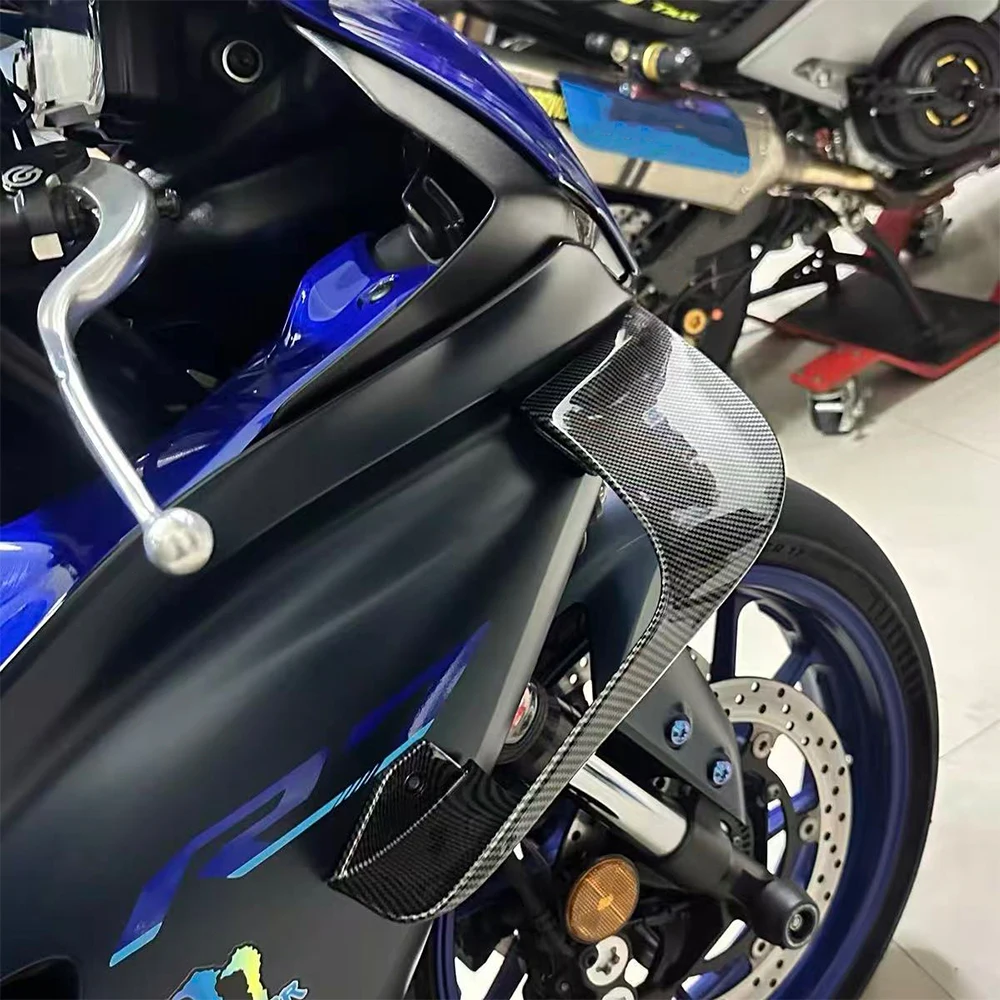 

for Yamaha YZF-R7 2021-2024 Motorcycle Accessories abs black Front Aerodynamic Fixed Wing r7 Spoiler Side wing Aileron Kit