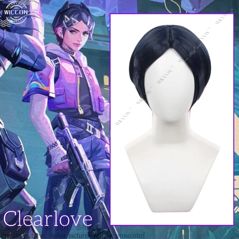 

Парик для косплея Clove Game VALORANT, парик для косплея, короткие волосы, синтетический парик Clearlove, парик для косплея, Clearlove, женский парик для ролевых игр